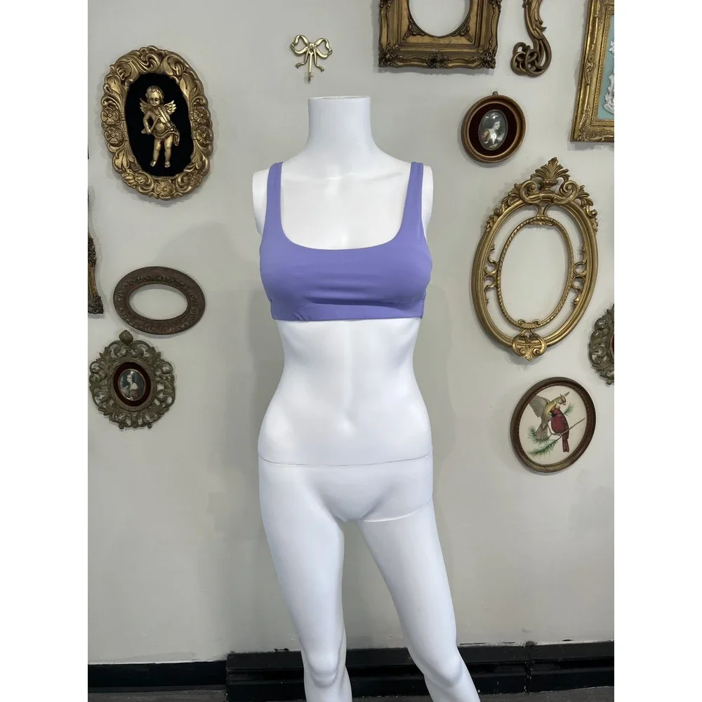 Vuori Purple Activewear Scoop Neck Athletic Sports Bra Top Size XS (Style VW158)